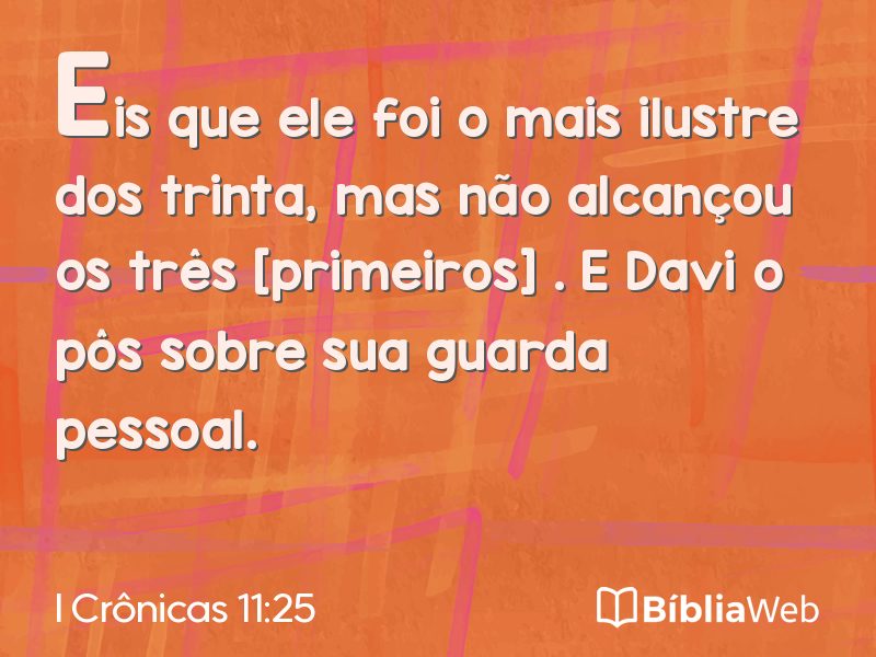 I Crônicas 11:25 em imagem para compartilhar