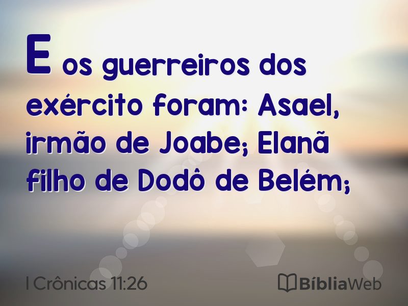 I Crônicas 11:26 em imagem para compartilhar