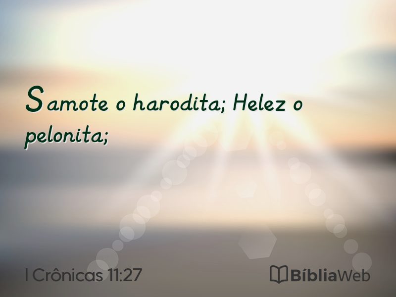 I Crônicas 11:27 em imagem para compartilhar