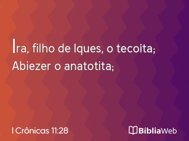 I Crônicas 11:28 em imagem para compartilhar