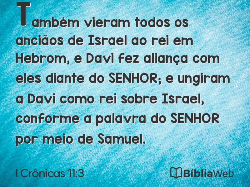 I Crônicas 11:3 em imagem para compartilhar