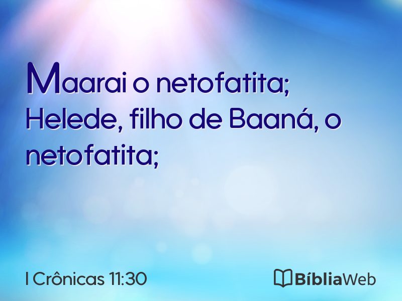 I Crônicas 11:30 em imagem para compartilhar