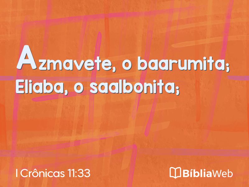 I Crônicas 11:33 em imagem para compartilhar