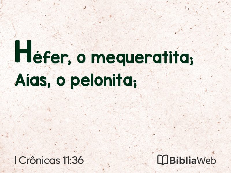 I Crônicas 11:36 em imagem para compartilhar