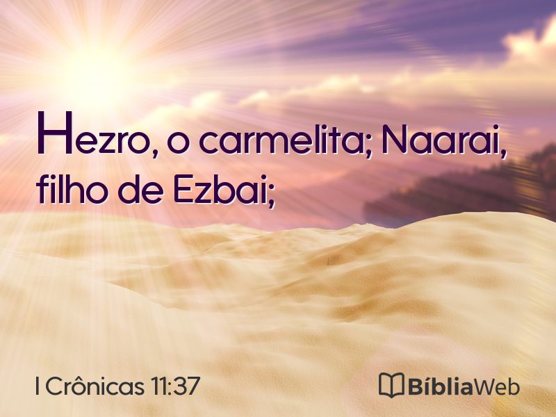 I Crônicas 11:37 em imagem para compartilhar