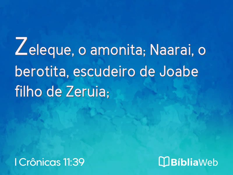 I Crônicas 11:39 em imagem para compartilhar
