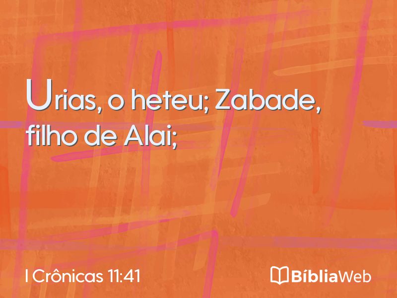 I Crônicas 11:41 em imagem para compartilhar