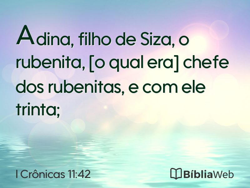 I Crônicas 11:42 em imagem para compartilhar