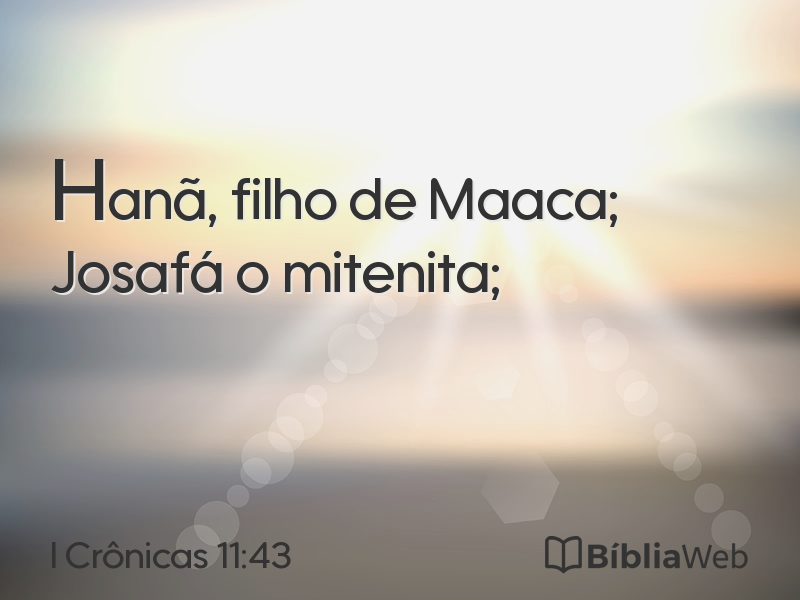 I Crônicas 11:43 em imagem para compartilhar