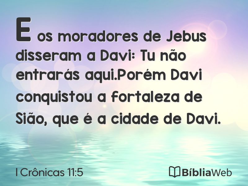 I Crônicas 11:5 em imagem para compartilhar