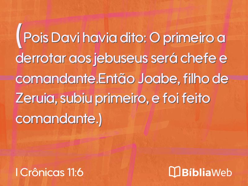 I Crônicas 11:6 em imagem para compartilhar