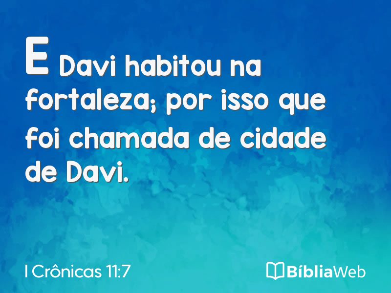 I Crônicas 11:7 em imagem para compartilhar