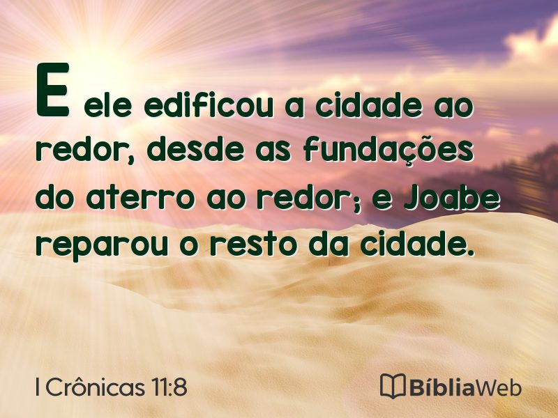 I Crônicas 11:8 em imagem para compartilhar