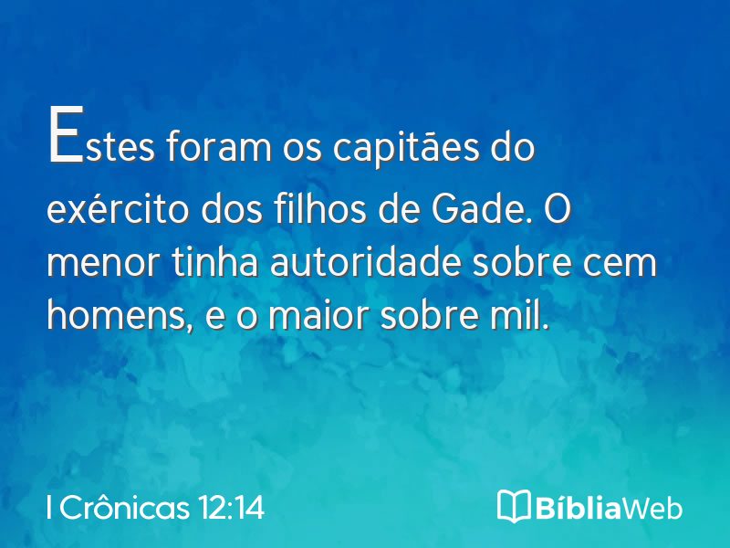 I Crônicas 12:14 em imagem para compartilhar