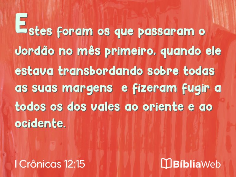 I Crônicas 12:15 em imagem para compartilhar