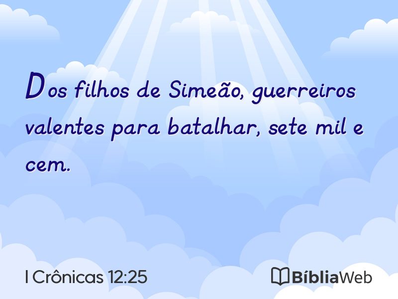 I Crônicas 12:25 em imagem para compartilhar
