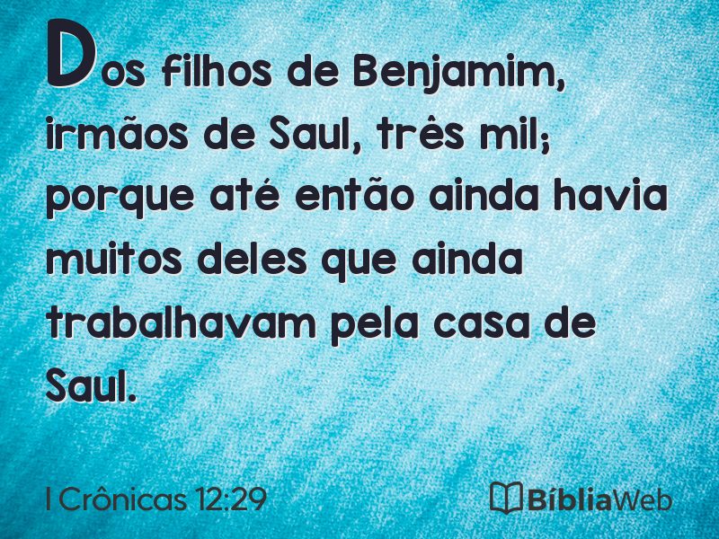 I Crônicas 12:29 em imagem para compartilhar