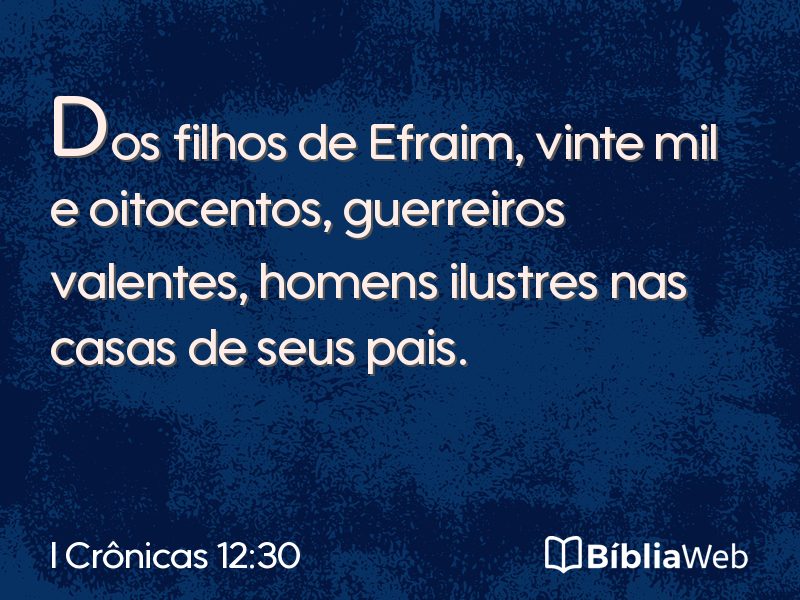 I Crônicas 12:30 em imagem para compartilhar