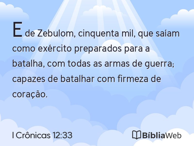 I Crônicas 12:33 em imagem para compartilhar