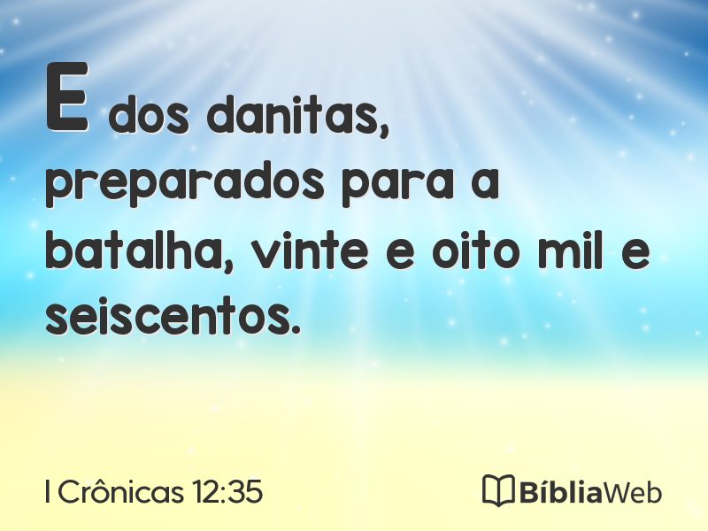 I Crônicas 12:35 em imagem para compartilhar
