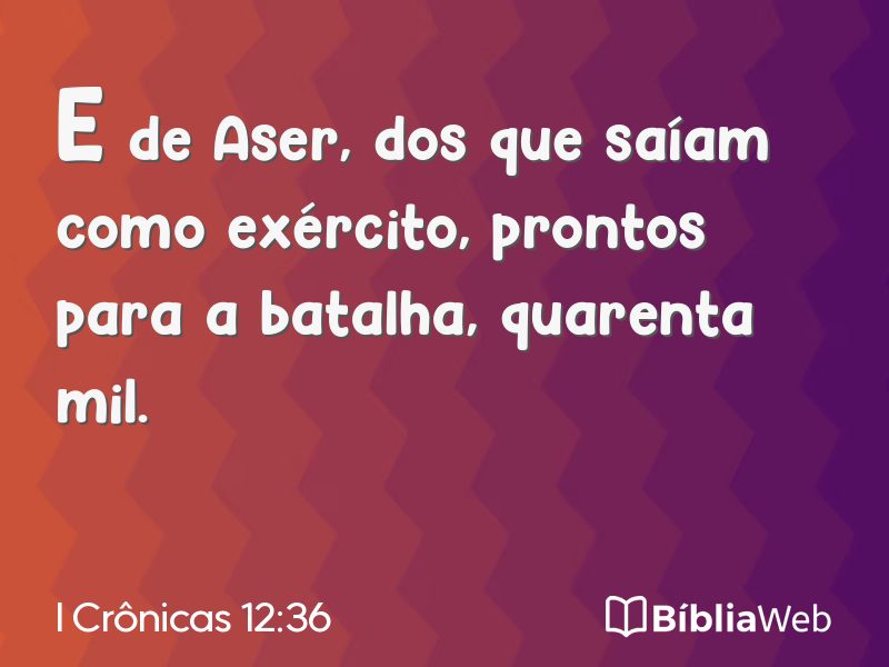 I Crônicas 12:36 em imagem para compartilhar