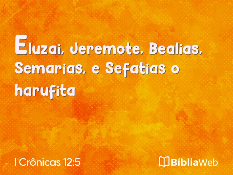 I Crônicas 12:5 em imagem para compartilhar