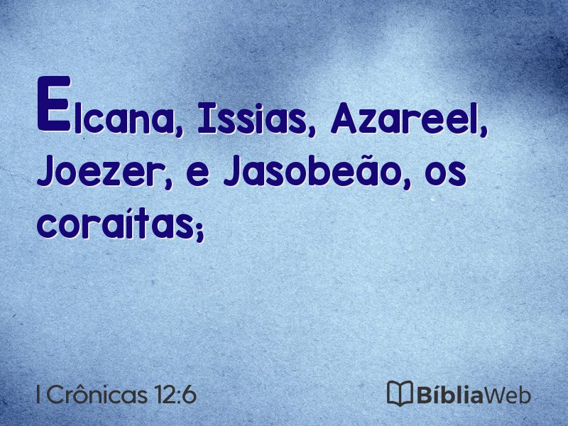 I Crônicas 12:6 em imagem para compartilhar