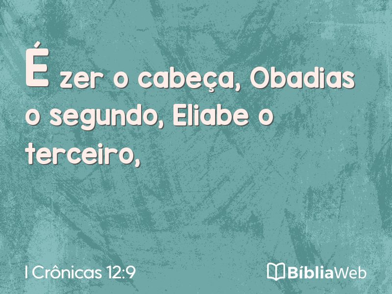 I Crônicas 12:9 em imagem para compartilhar