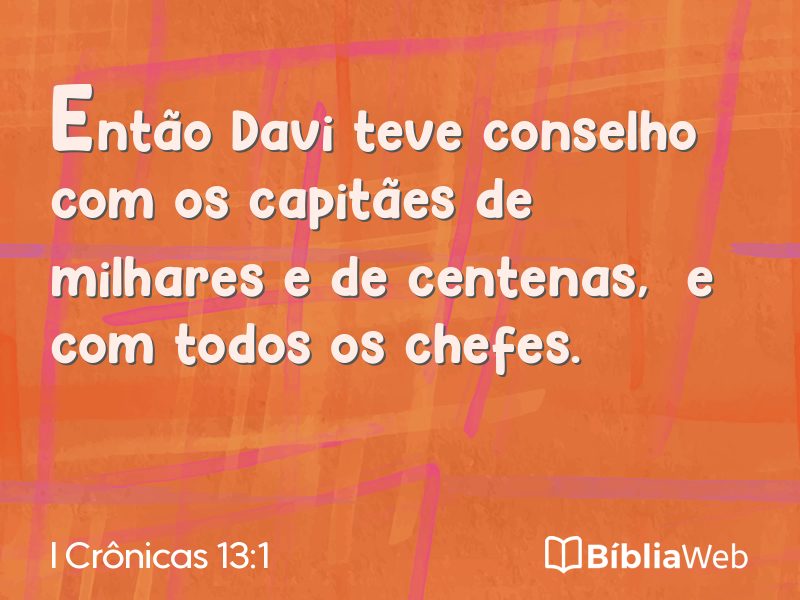 I Crônicas 13:1 em imagem para compartilhar