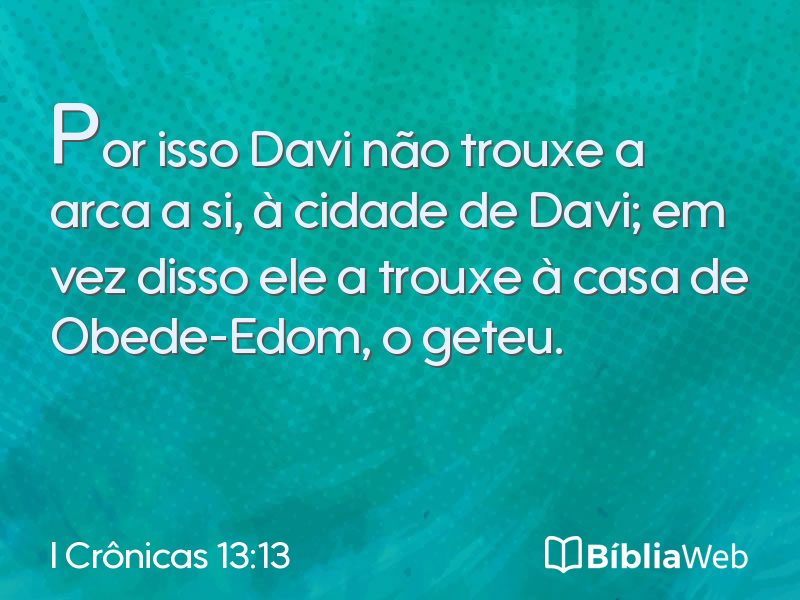 I Crônicas 13:13 em imagem para compartilhar