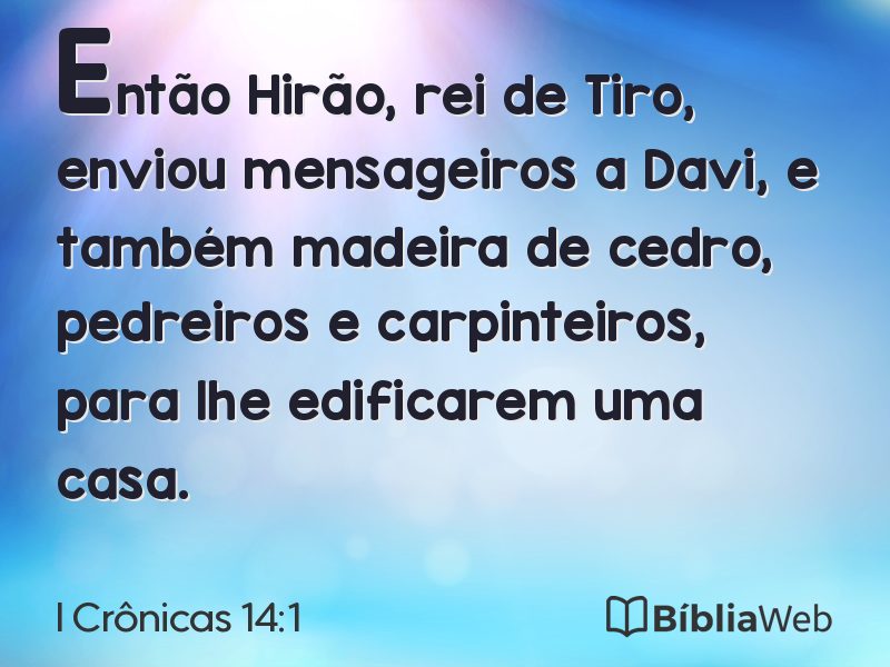 I Crônicas 14:1 em imagem para compartilhar