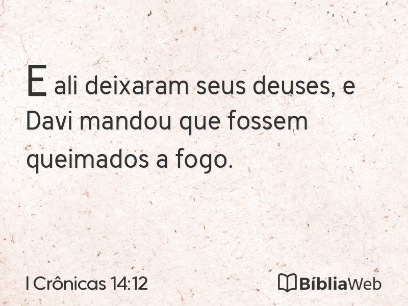 I Crônicas 14:12 em imagem para compartilhar