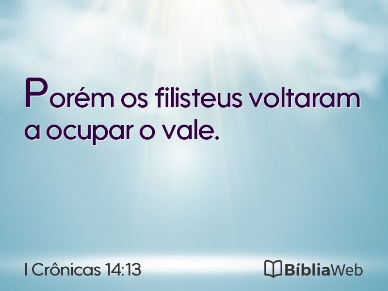 I Crônicas 14:13 em imagem para compartilhar