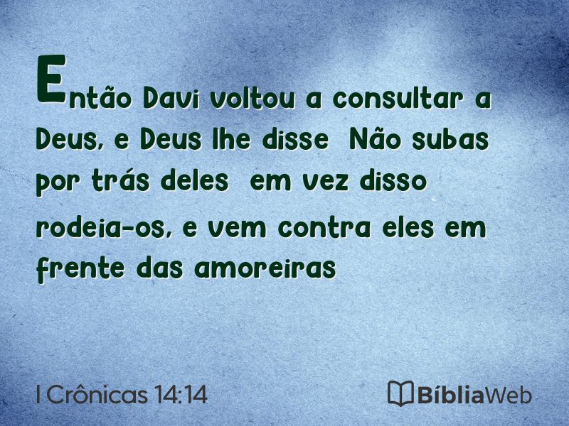 I Crônicas 14:14 em imagem para compartilhar