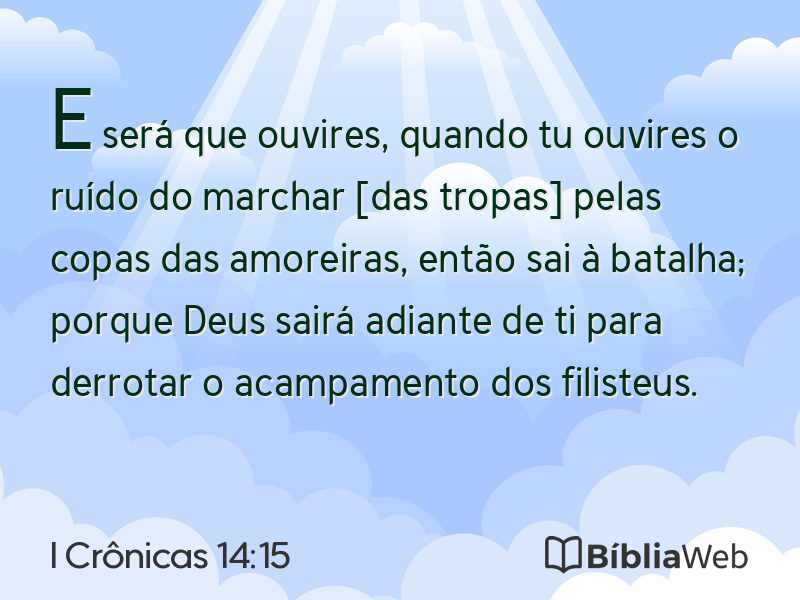 I Crônicas 14:15 em imagem para compartilhar
