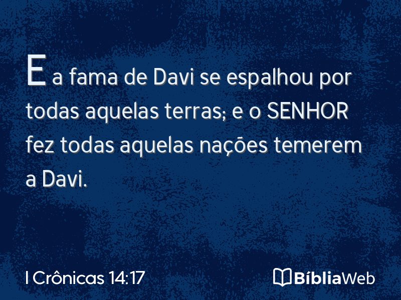 I Crônicas 14:17 em imagem para compartilhar