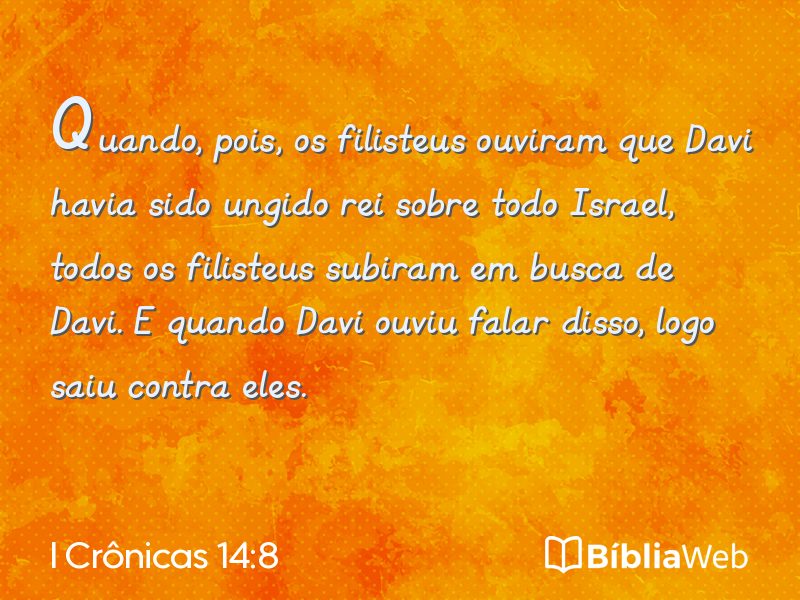 I Crônicas 14:8 em imagem para compartilhar