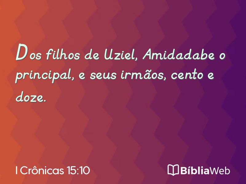 I Crônicas 15:10 em imagem para compartilhar