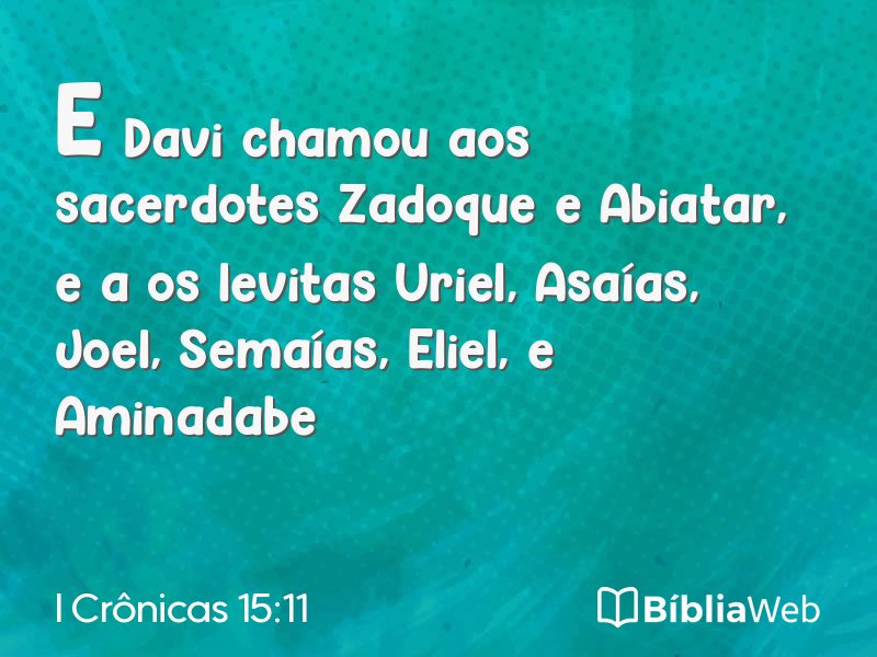 I Crônicas 15:11 em imagem para compartilhar