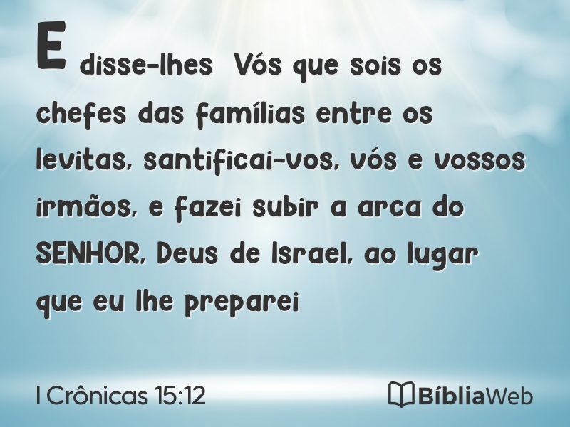 I Crônicas 15:12 em imagem para compartilhar