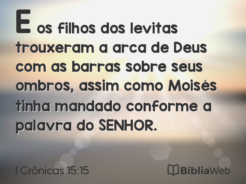 I Crônicas 15:15 em imagem para compartilhar