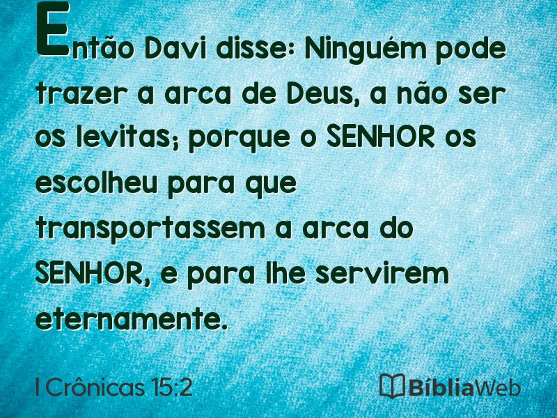 I Crônicas 15:2 em imagem para compartilhar