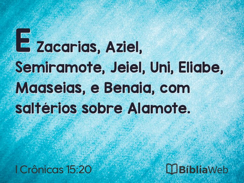 I Crônicas 15:20 em imagem para compartilhar