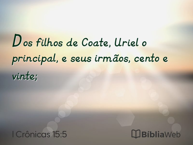 I Crônicas 15:5 em imagem para compartilhar
