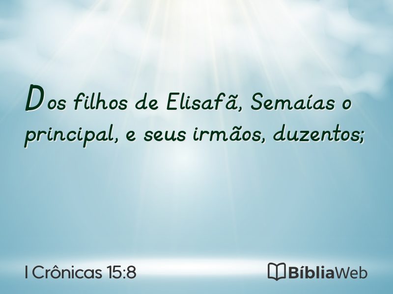 I Crônicas 15:8 em imagem para compartilhar