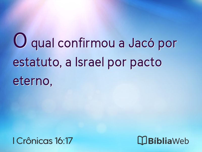 I Crônicas 16:17 em imagem para compartilhar