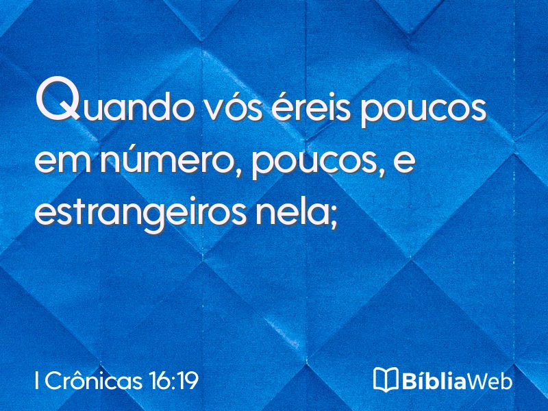 I Crônicas 16:19 em imagem para compartilhar