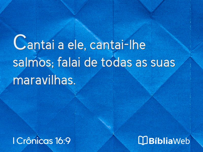 I Crônicas 16:9 em imagem para compartilhar