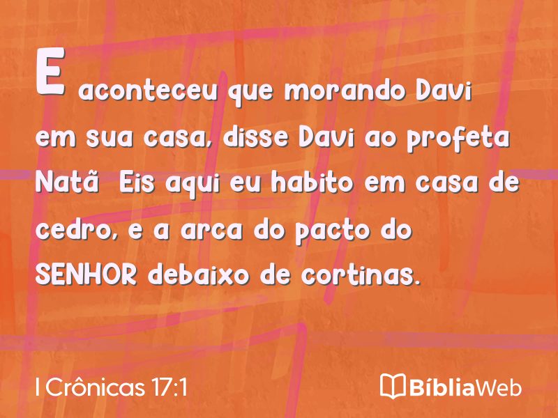 I Crônicas 17:1 em imagem para compartilhar
