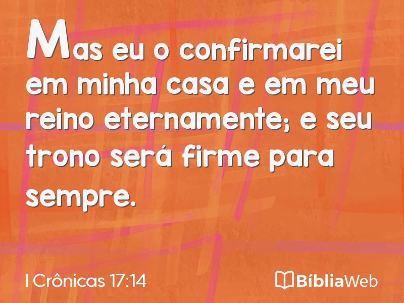 I Crônicas 17:14 em imagem para compartilhar